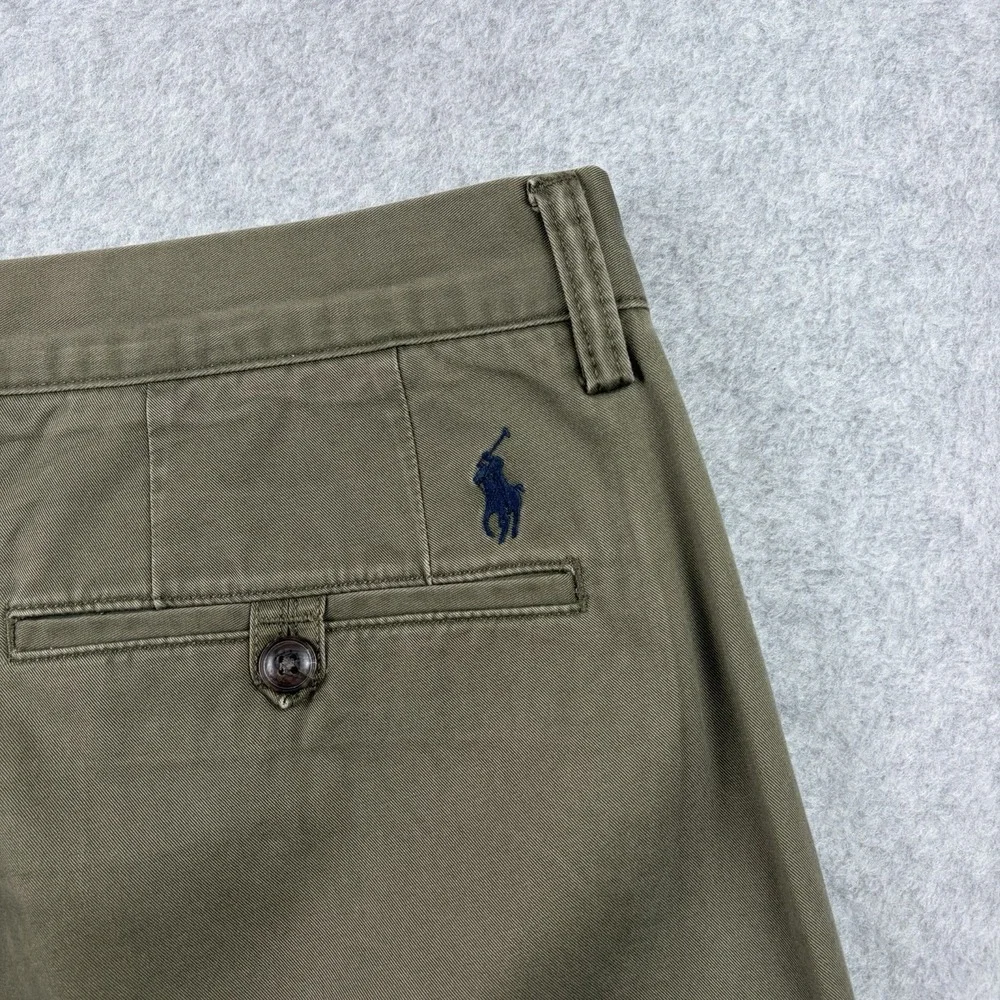 Polo Ralph Lauren‎ Pants Men 34x34 (Fits 36x32) Green Stretch Cotton Twill Chino